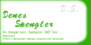 denes spengler business card